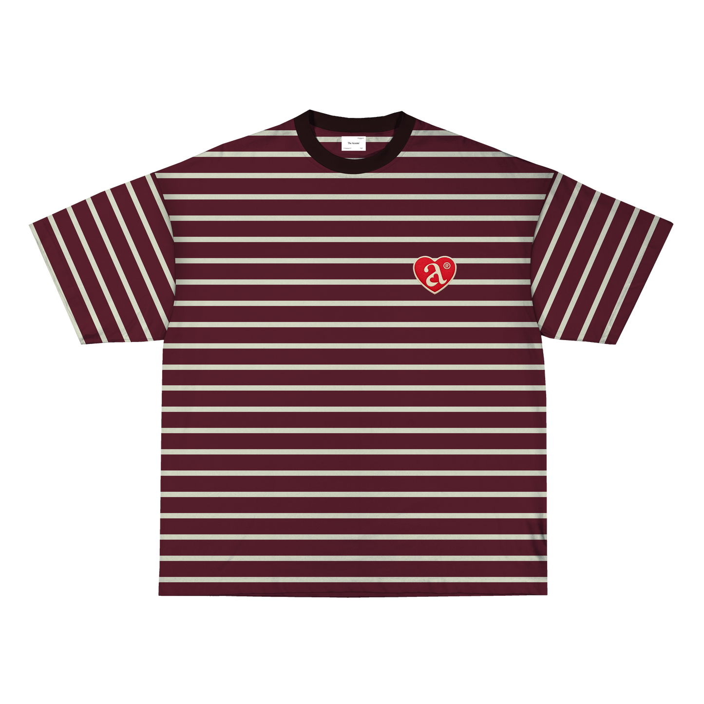 HEART PATCH STRIPE TEE