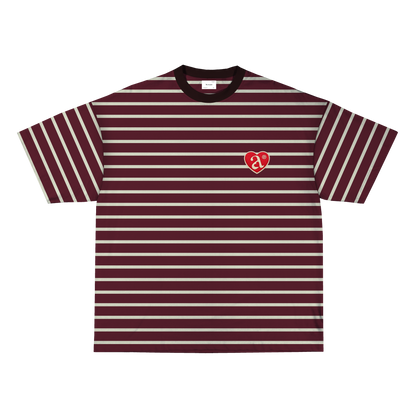 HEART PATCH STRIPE TEE